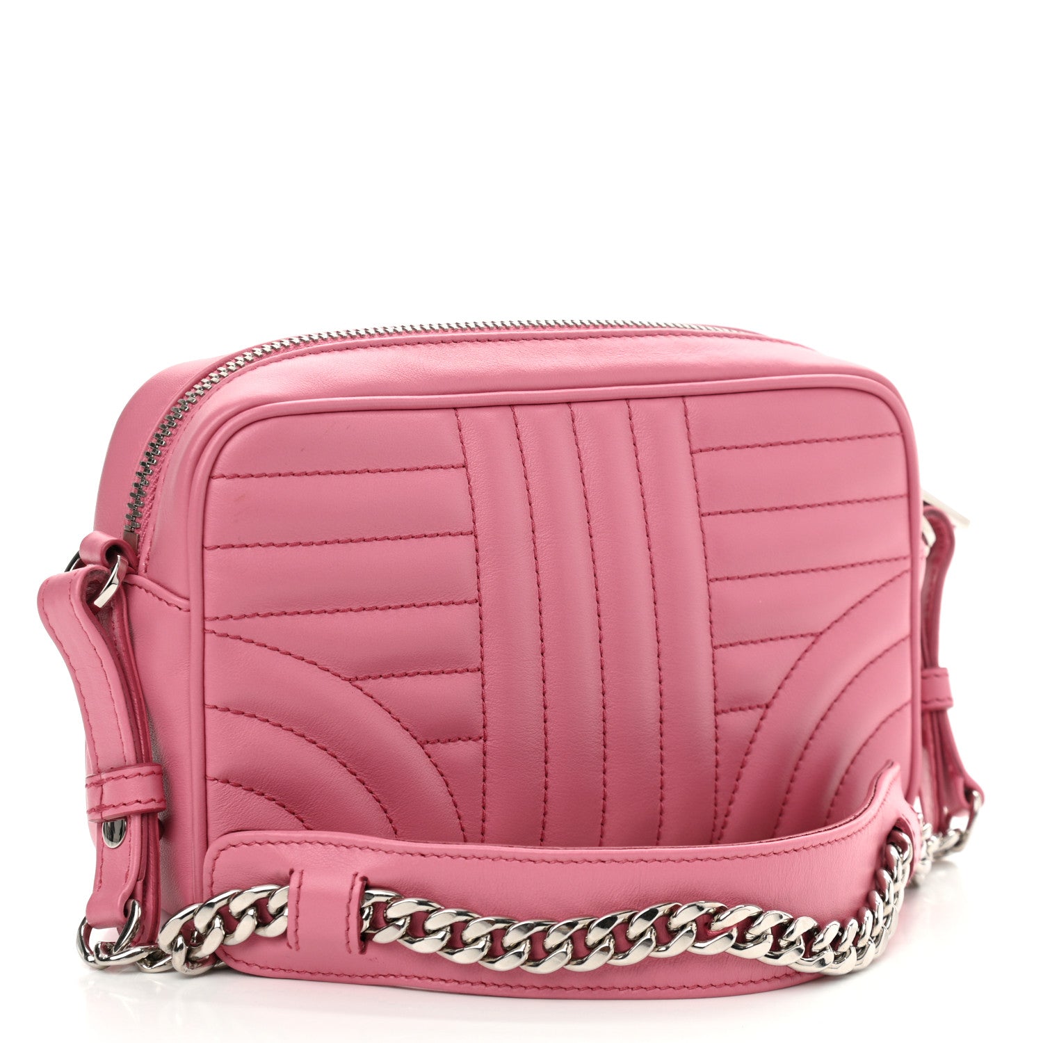 Prada Soft Calfskin Diagramme Camera Bag Begonia 3 of 10