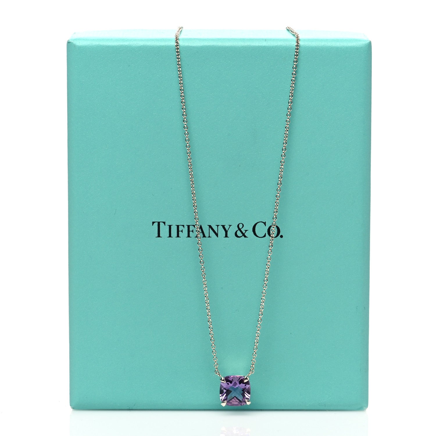 Tiffany Sterling Silver Amethyst Sparklers Pendant Necklace 5 of 5