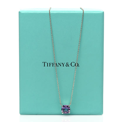 Tiffany Sterling Silver Amethyst Sparklers Pendant Necklace 5 of 5