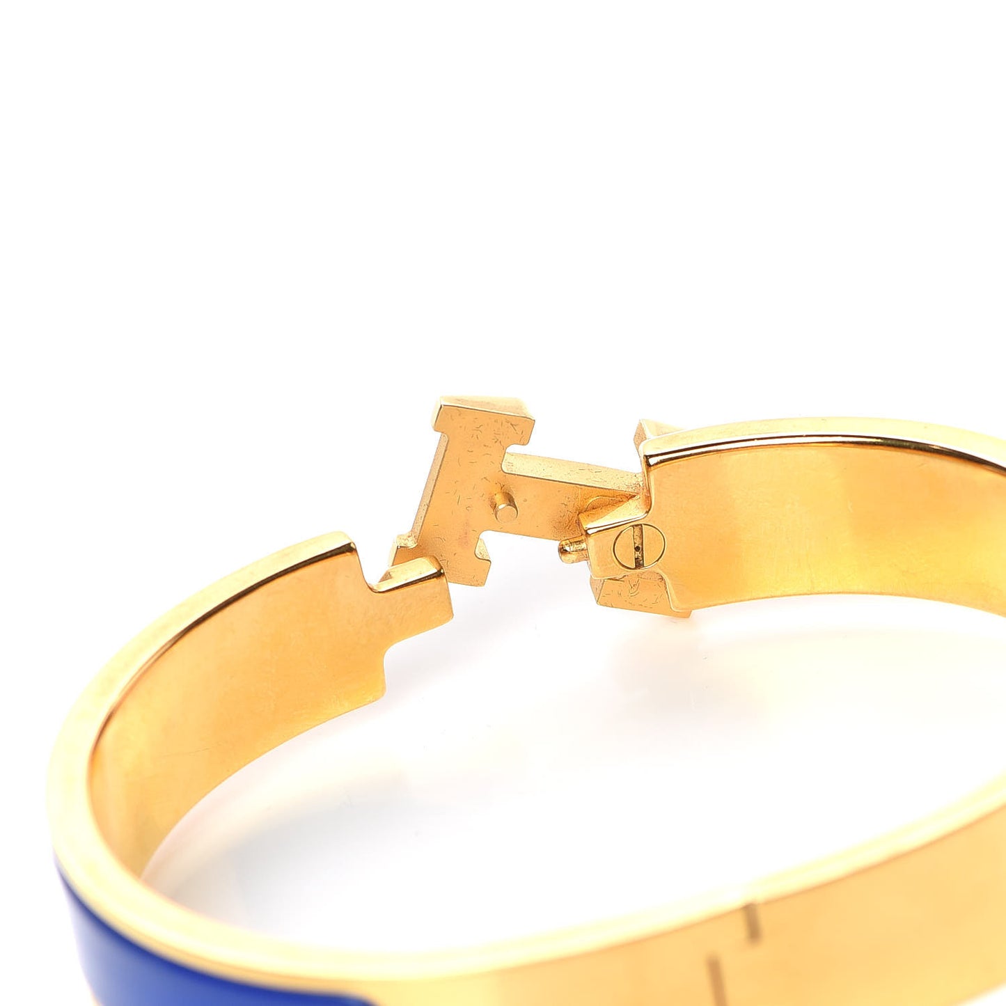 Narrow Enamel Clic Clac H Bracelet PM Bleu Royal