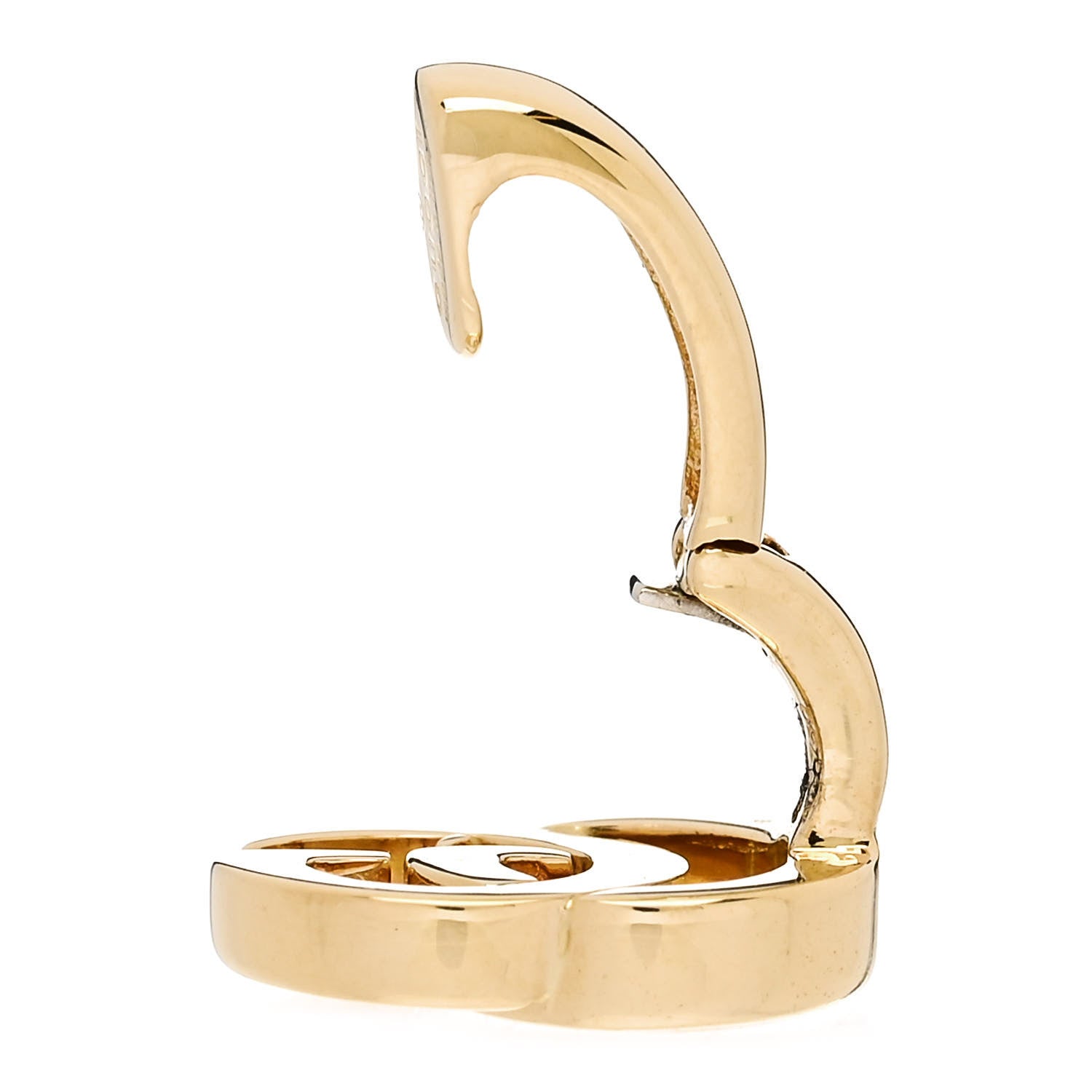 Gucci 18K Yellow Gold Double G Single Ear Cuff Earring 5 of 7
