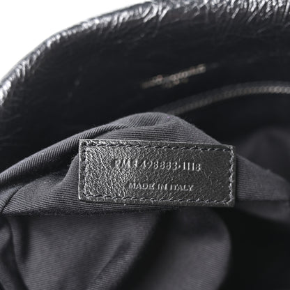 Saint Laurent Crinkled Calfskin Matelasse Monogram Large Niki Chain Satchel Black 7 of 10