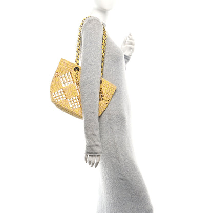 Chanel Straw Raffia Tote Beige Yellow 2 of 12