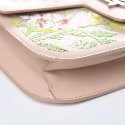 Alexander McQueen Nappa Floral Embroidered Medium Insignia Flap Multicolor 8 of 9