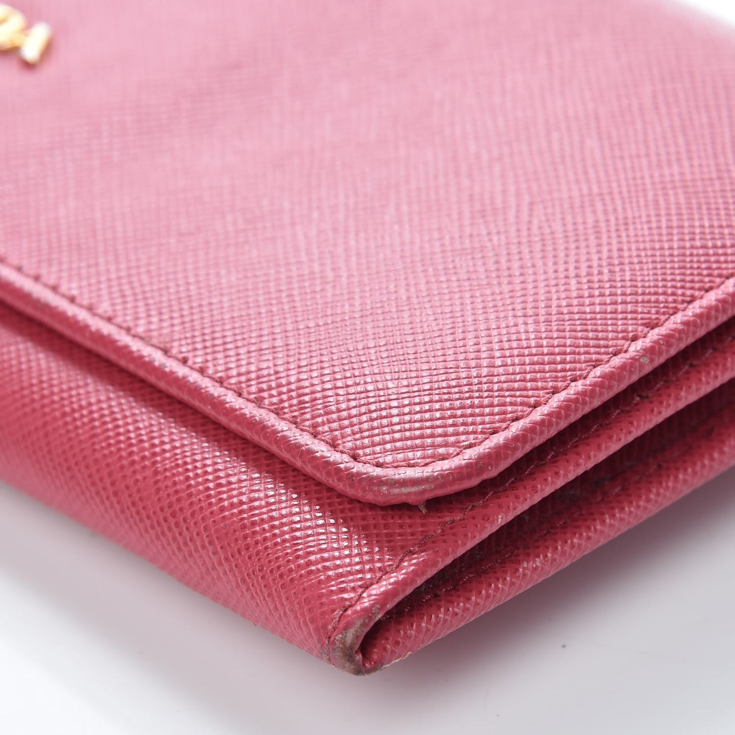 Saffiano Metal Continental Flap Wallet Peonia