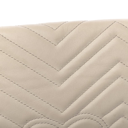 Gucci Calfskin Matelasse Medium GG Marmont Shoulder Bag White 21 of 23