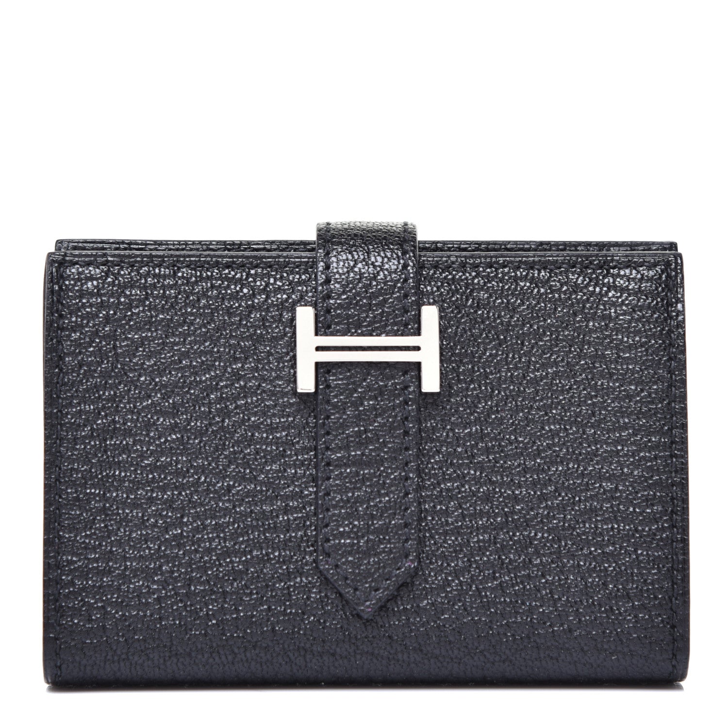 Hermes Chevre Mysore Mini Bearn Wallet Black 1 of 8