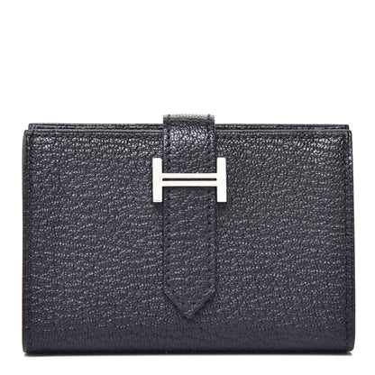 Hermes Chevre Mysore Mini Bearn Wallet Black 1 of 8