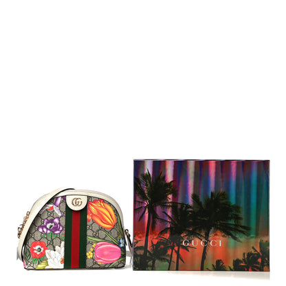 Gucci GG Supreme Monogram Flora Web GG Small Ophidia Dome Shoulder Bag White 12 of 12