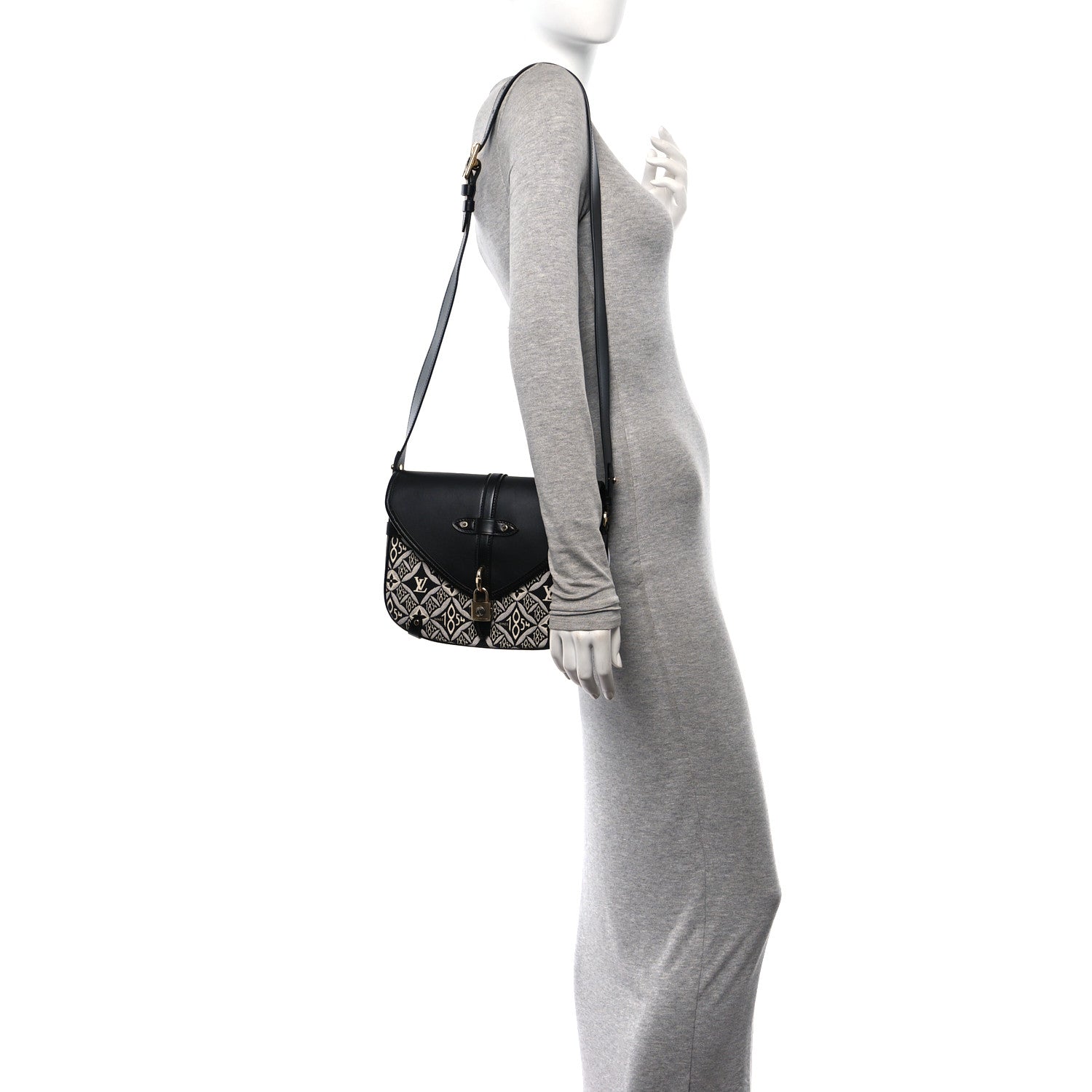 Louis Vuitton Jacquard Since 1854 Neo Saumur MM Grey 2 of 9