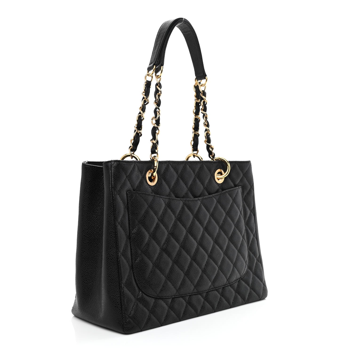 Chanel Caviar Quilted Grand Shopping Tote GST Black 3 of 10