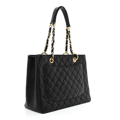 Chanel Caviar Quilted Grand Shopping Tote GST Black 3 of 10