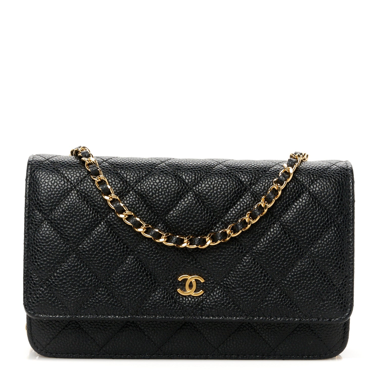 Chanel Caviar Quilted Wallet on Chain WOC Black 1 of 12