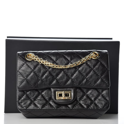 Chanel Aged Calfskin Quilted 2.55 Reissue Mini Flap Black 13 of 13
