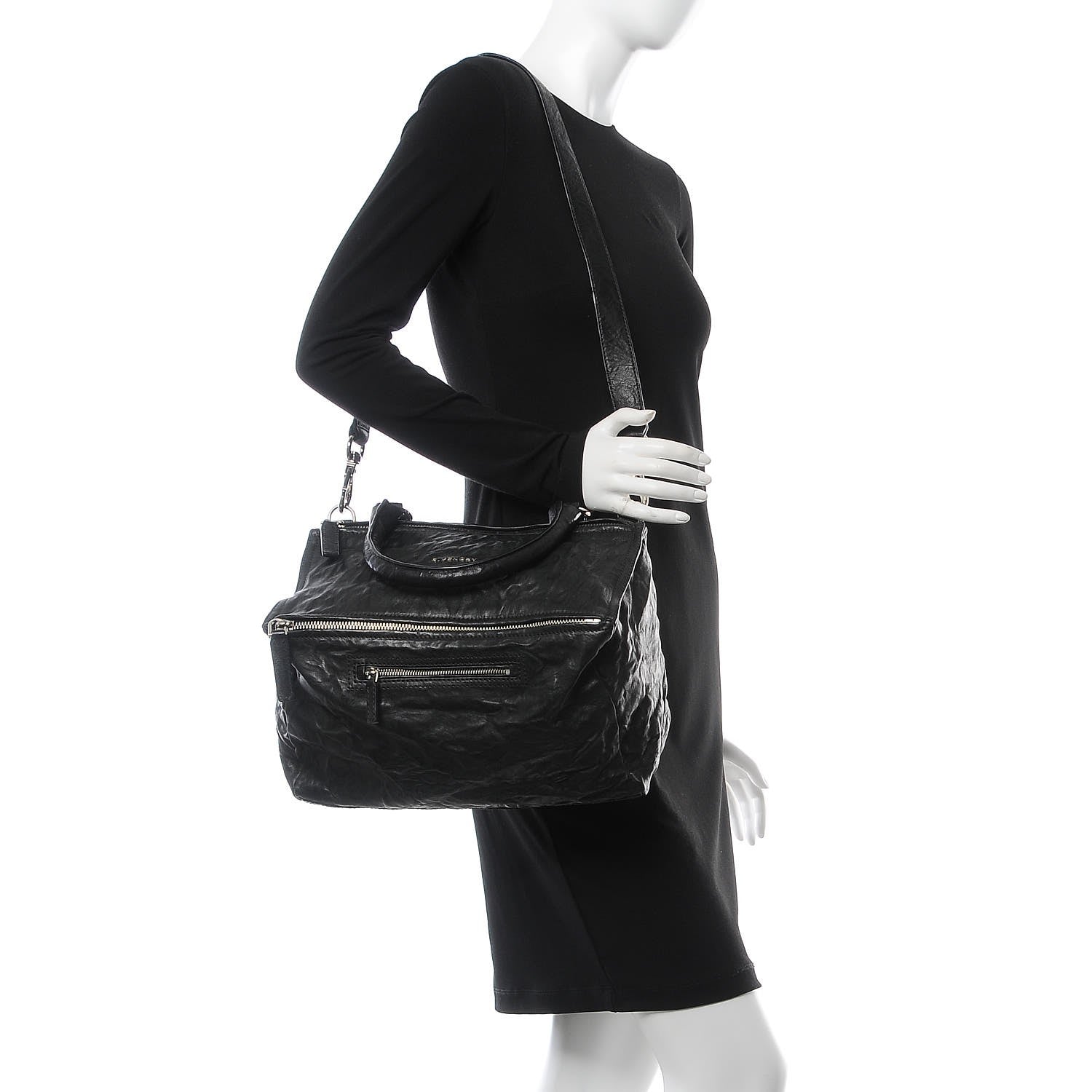 Givenchy Tumbled Sheepskin Medium Pandora Black 2 of 12