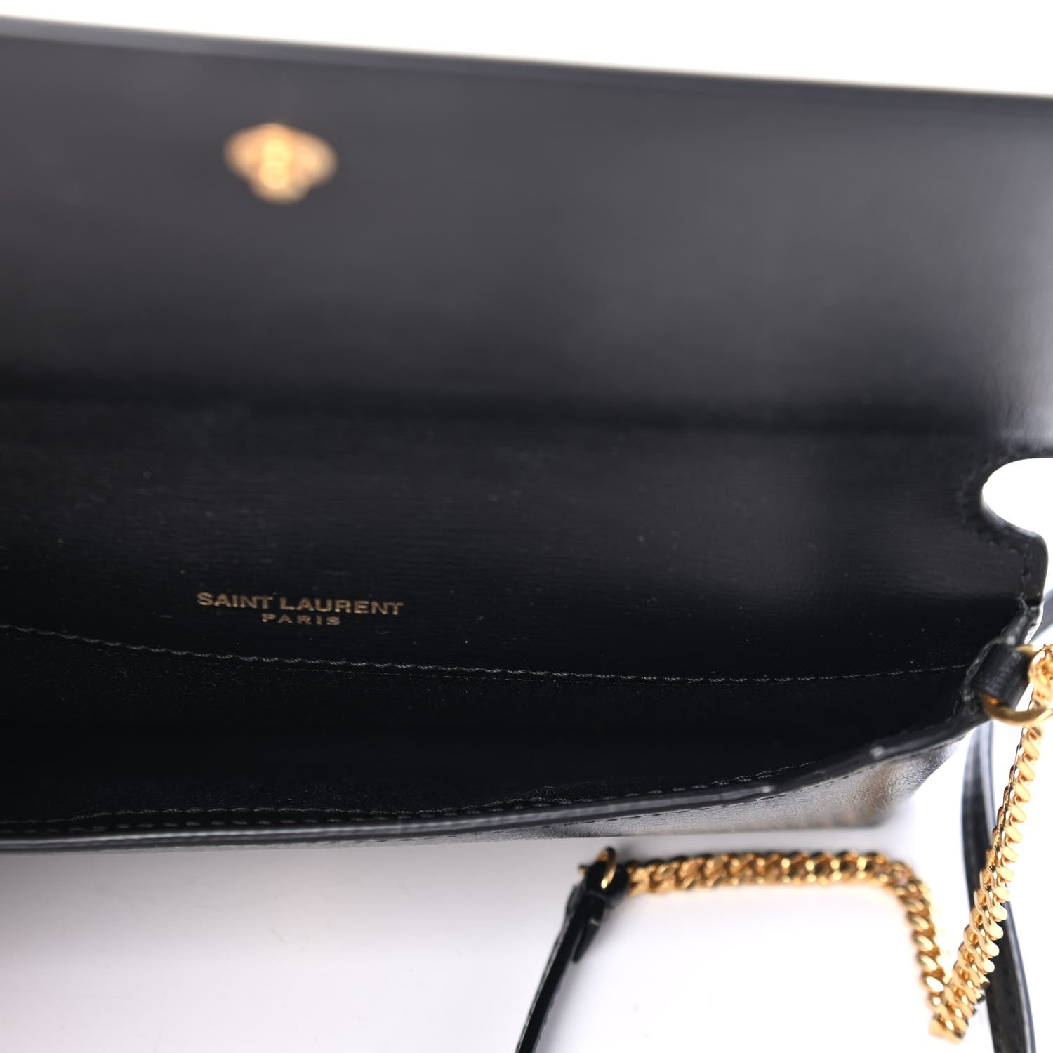 Saint Laurent Smooth Calfskin Monogram Phone Holder Crossbody Black 4 of 4