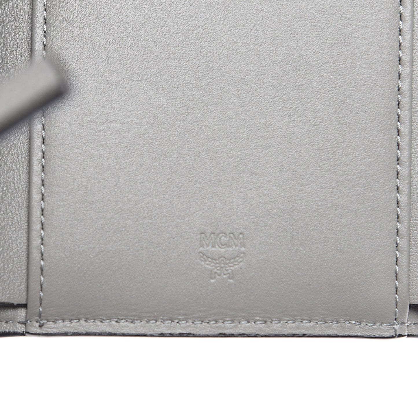 Patent Monogram Three Fold Wallet Grey