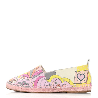 Hermes Printed Canvas Womens Espadrilles 35 Multicolor 1 of 10