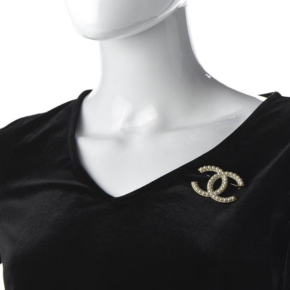 Chanel Pearl CC Brooch Gold 2 of 4