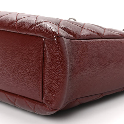 Chanel Caviar Quilted Petit Shopping Tote PST Burgundy Burgundy 10 of 11