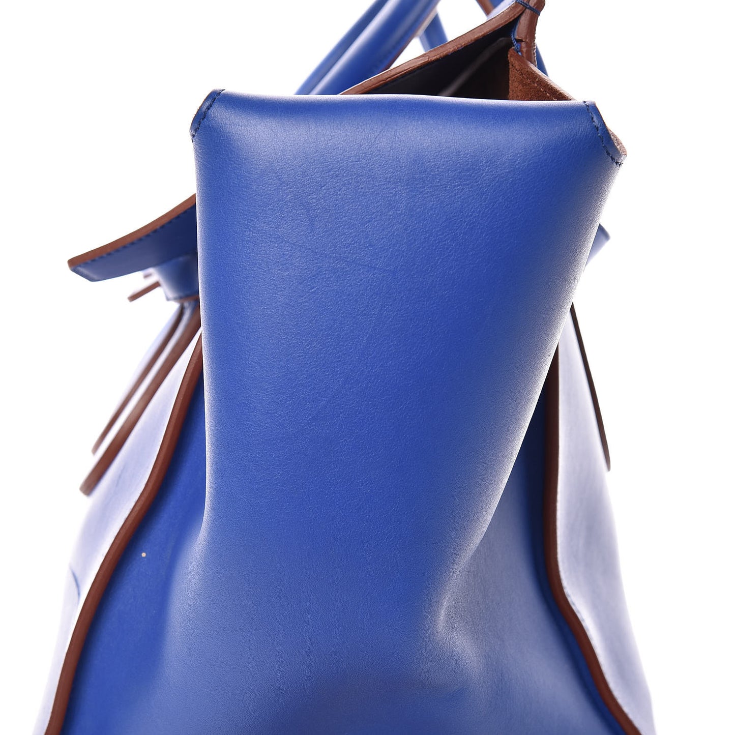 Smooth Calfskin Small Tie Knot Tote Indigo