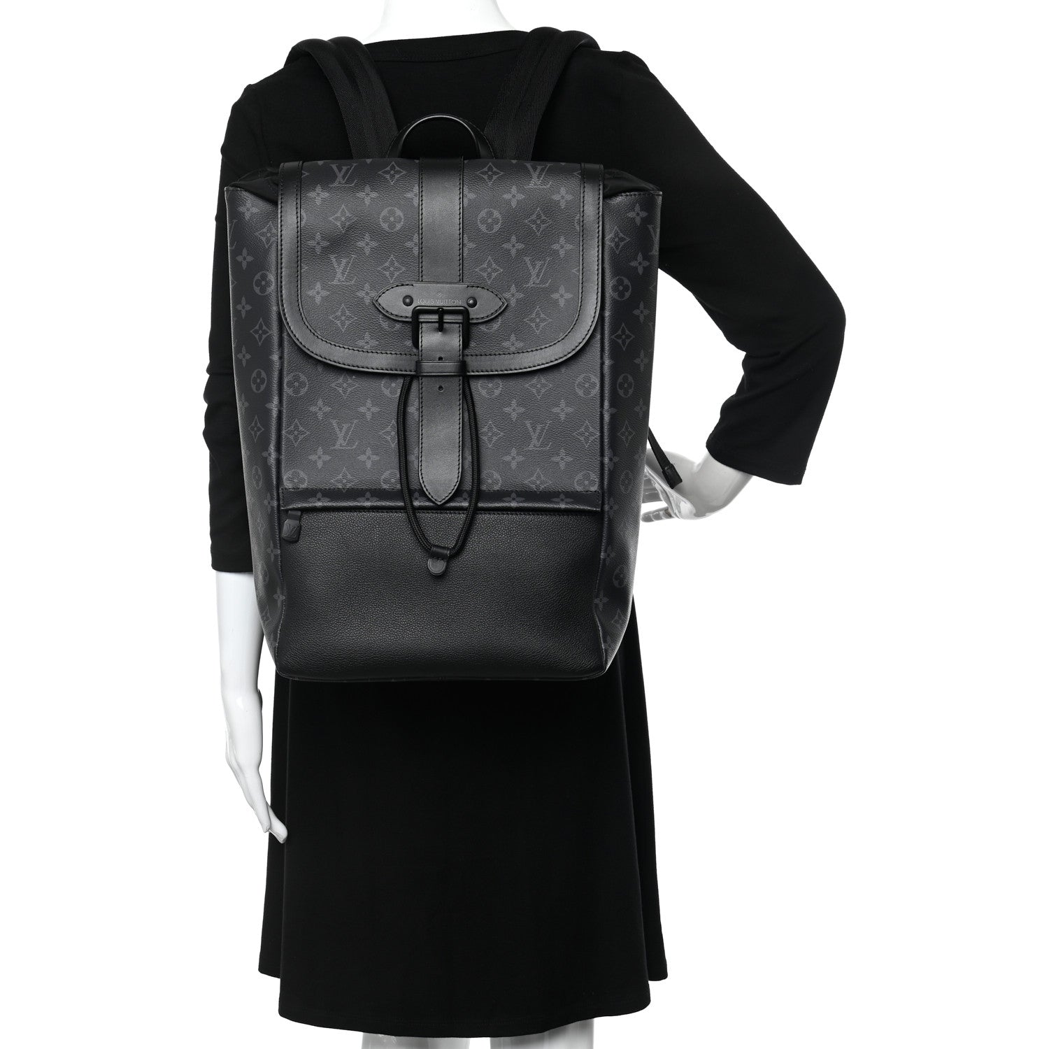 Louis Vuitton Monogram Eclipse Saumur Backpack 2 of 9