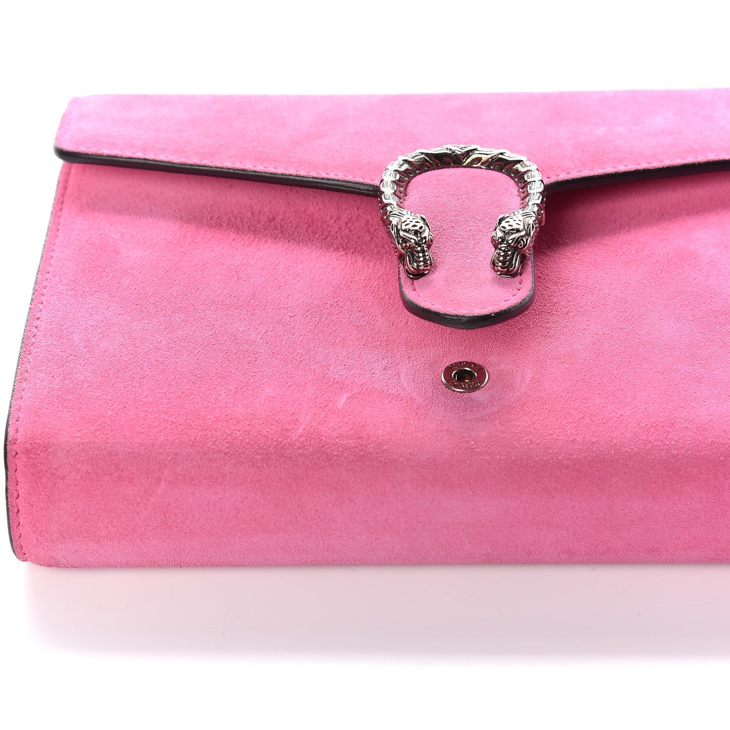 Suede Mini Dionysus Chain Wallet Pink Tropical Flower