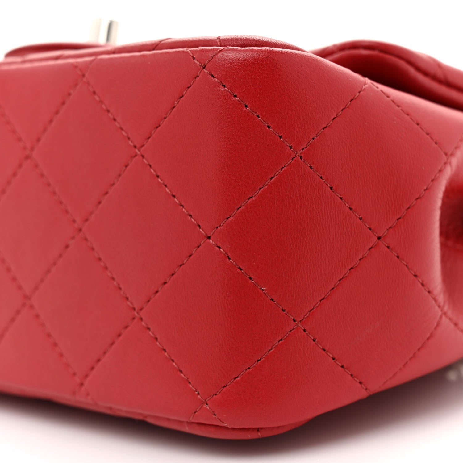 Chanel Lambskin Quilted Mini Square Flap Red 10 of 10