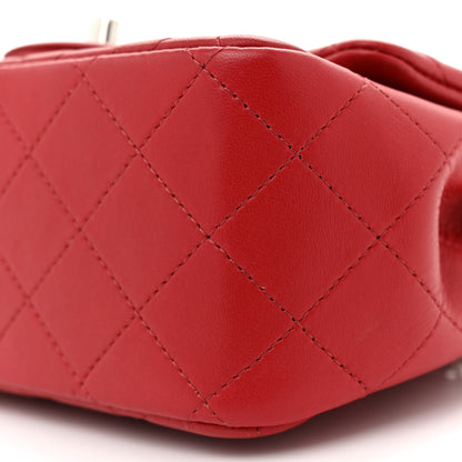 Chanel Lambskin Quilted Mini Square Flap Red 10 of 10
