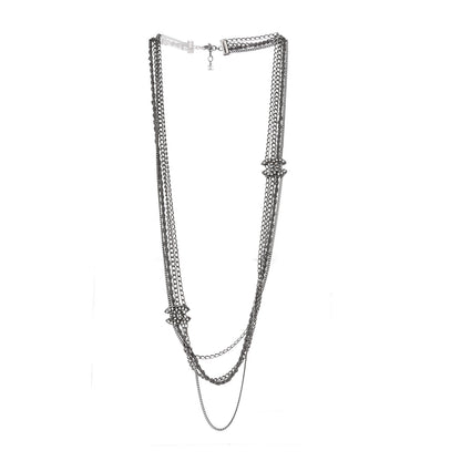 Chanel Ruthenium Pearl CC Long Multistrand Necklace 3 of 5