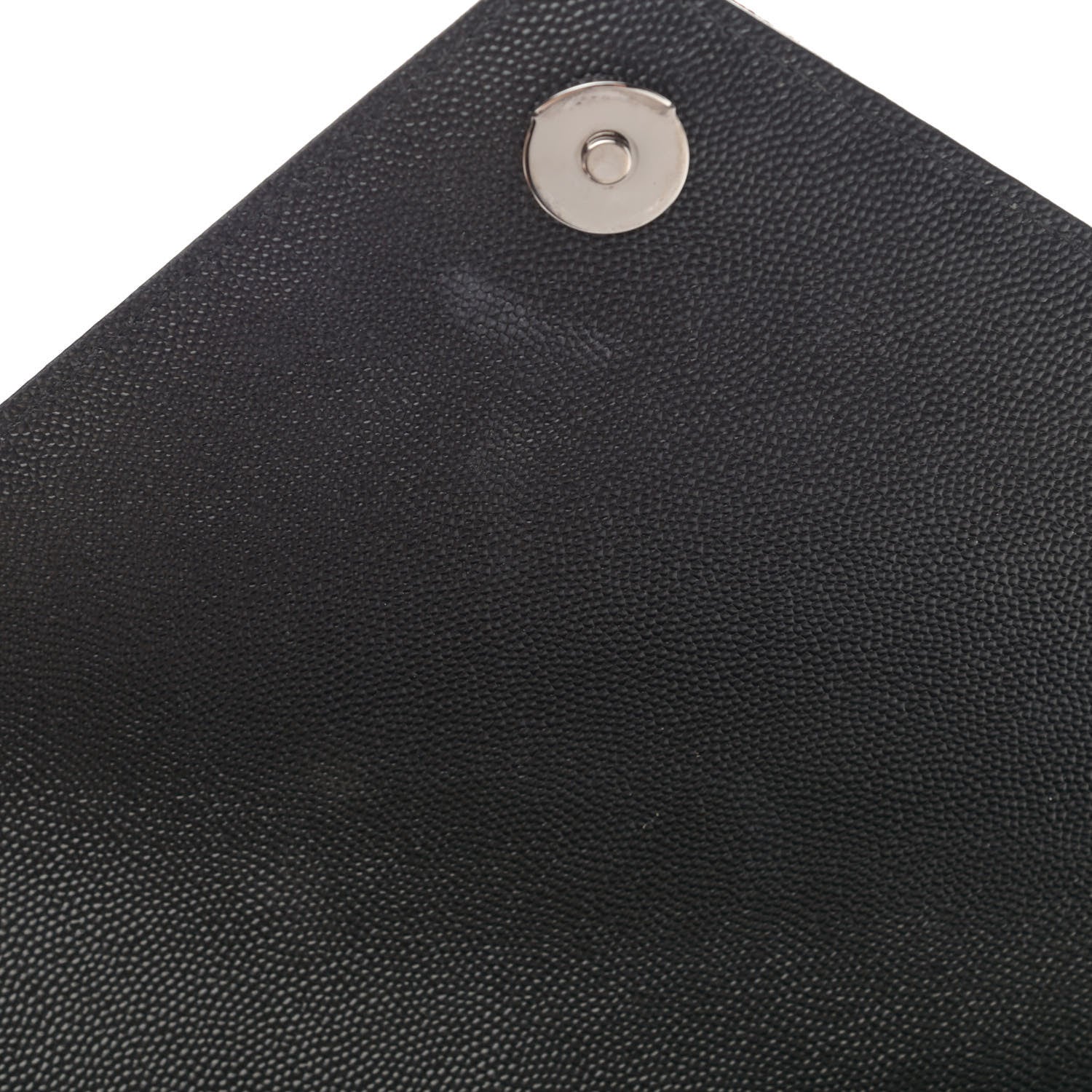 Saint Laurent Grain De Poudre Textured Mixed Matelasse Large Triquilt Monogram Monochrome Satchel Black 11 of 11