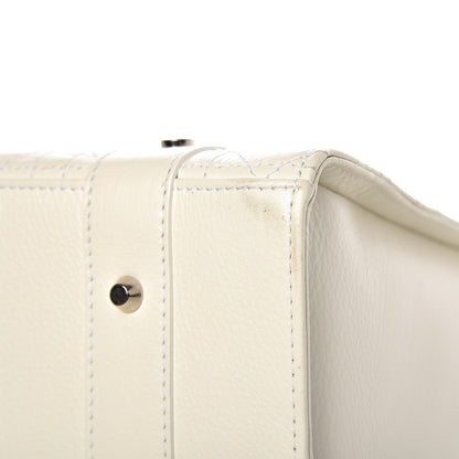 Christian Dior Calfskin Cannage Stitched Large East West Lady Dior White 22 of 29