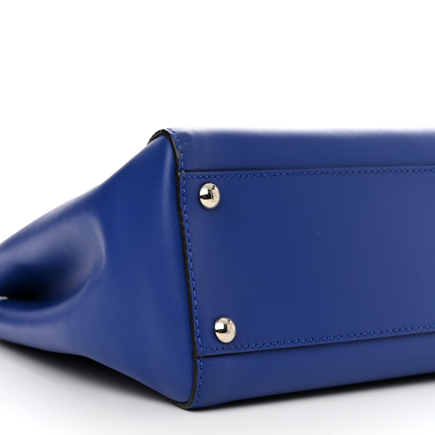 Fendi Vitello Morgan Snakeskin Crocodile Monster Eyes Medium Peekaboo Iconic Satchel Blue Neon Sunflower 10 of 13
