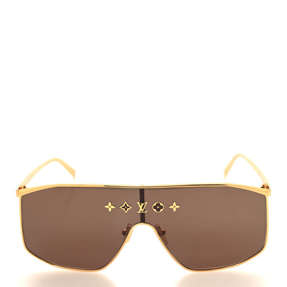Louis Vuitton Metal LV Golden Mask Sunglasses Z1717U Gold 2 of 7