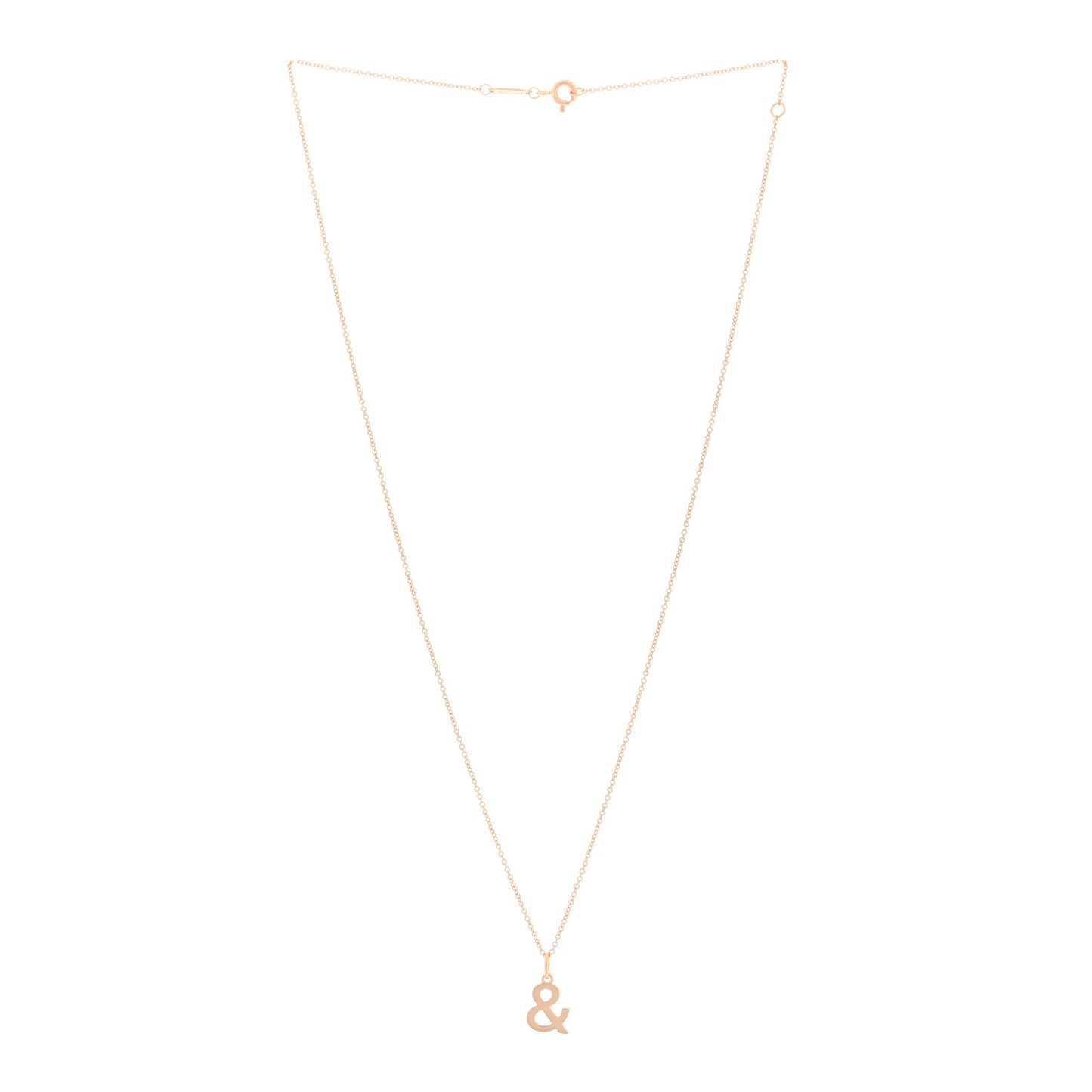 18K Rose Gold Ampersand Pendant Necklace