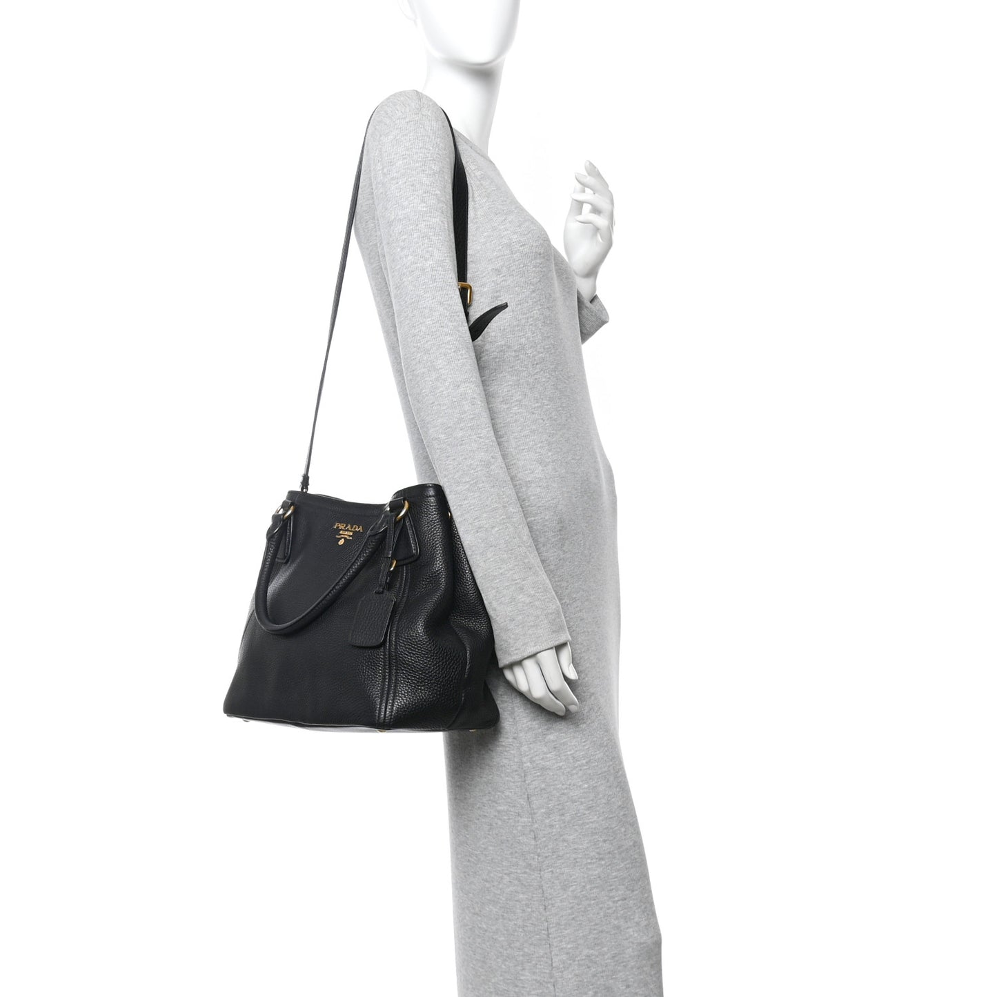 Vitello Daino Tote Black