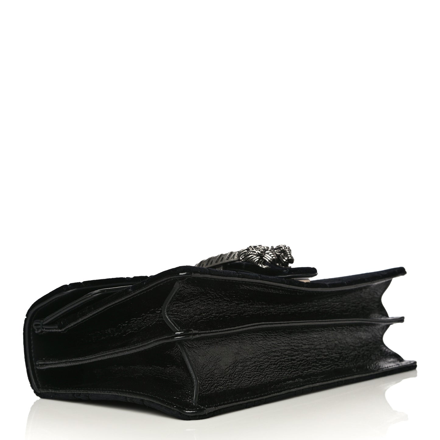 Velvet GG Monogram Small Dionysus Shoulder Bag Black