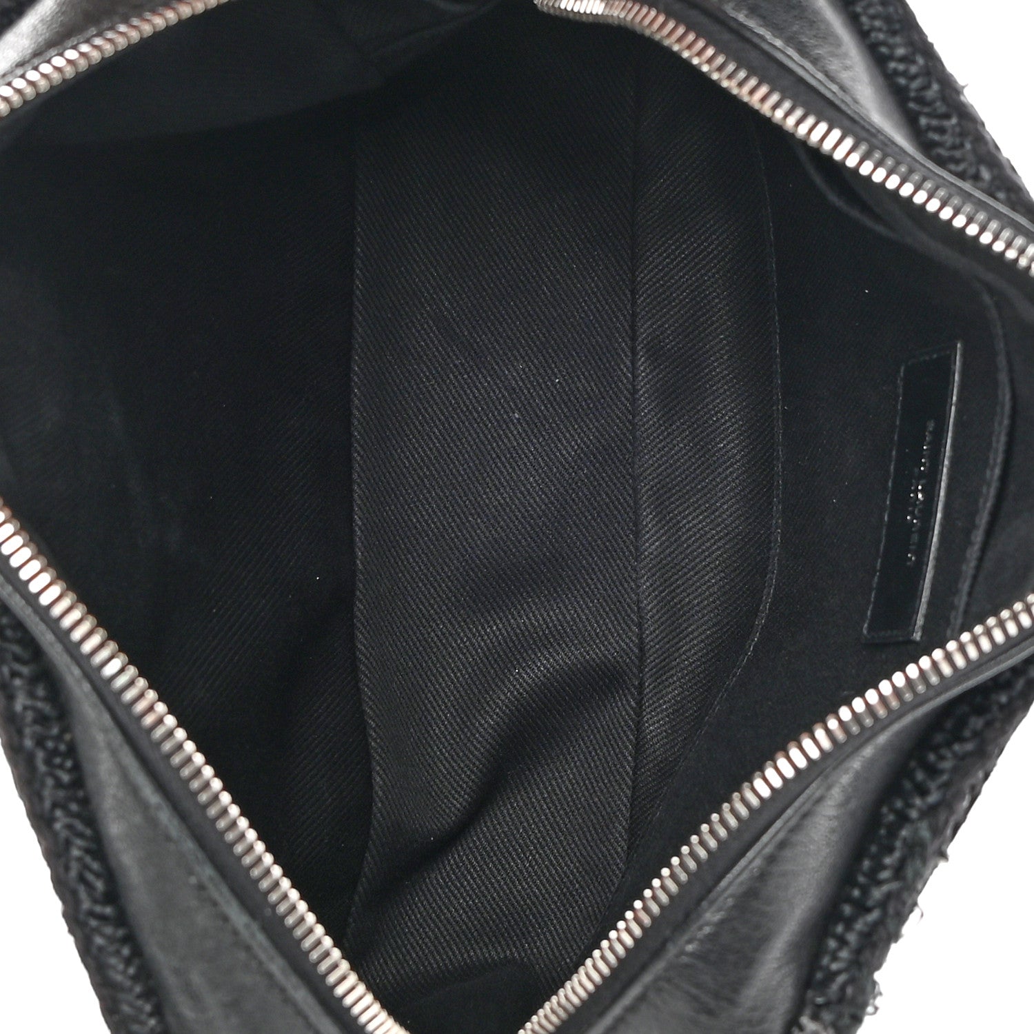 Saint Laurent Raffia Canvas Monogram Lou Camera Bag Black 5 of 15