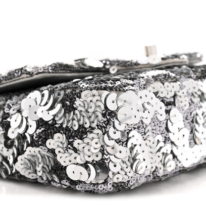 Chanel Sequin Mini Rectangular Flap Silver 9 of 10