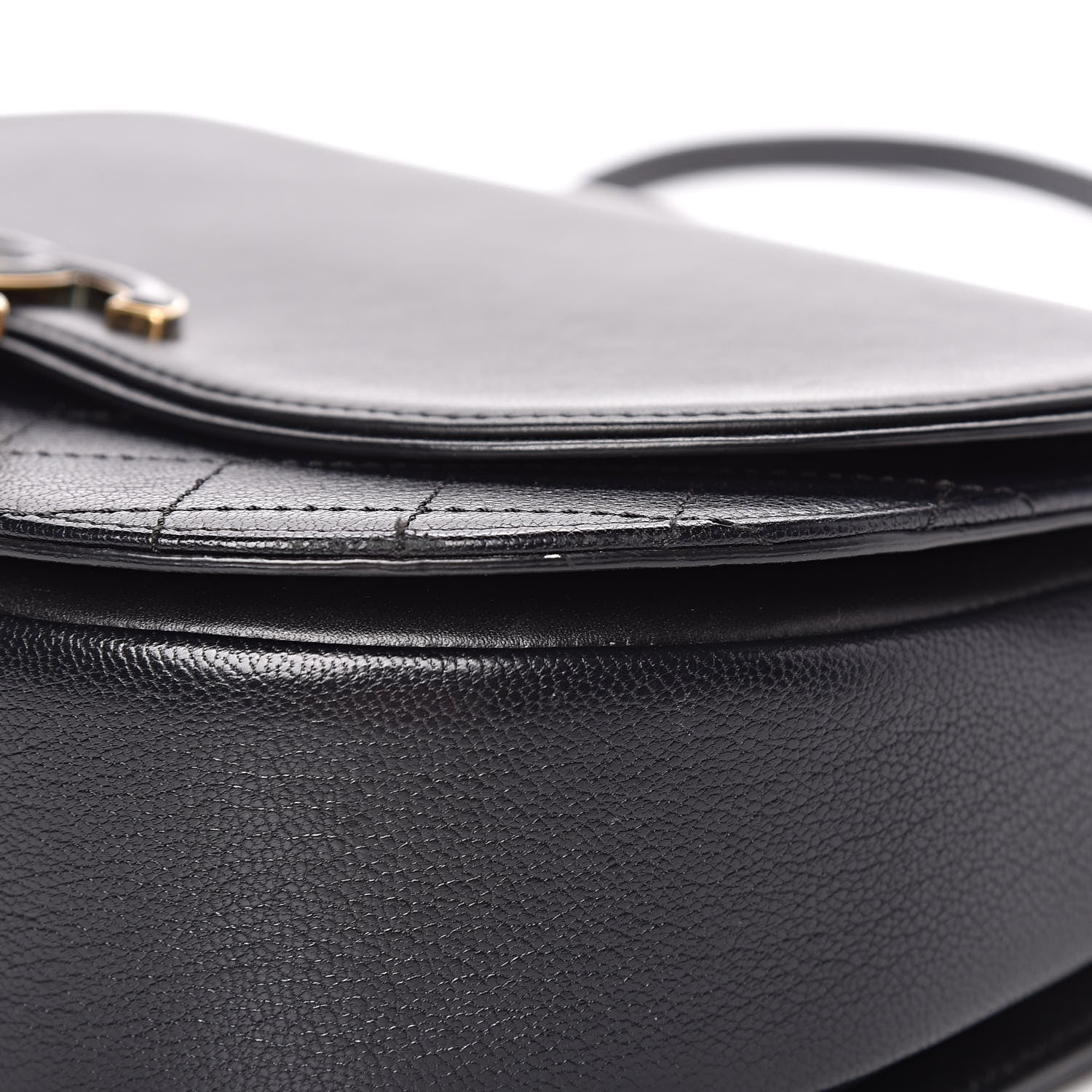 Chanel Shiny Calfskin Goatskin Quilted Medium Coco Curve Messenger Flap Black 12 of 12