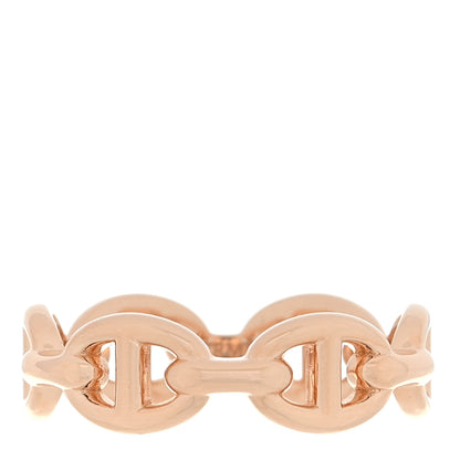 Hermes 18K Rose Gold PM Chaine d'Ancre Enchainee Ring 51 5.75 1 of 6