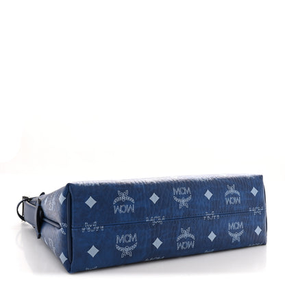 MCM Visetos Aren Hobo Crossbody Bag Blue 4 of 9