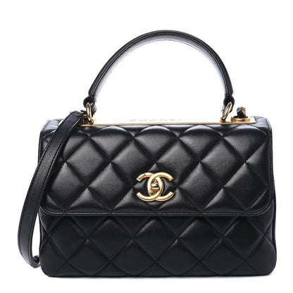 Chanel Lambskin Quilted Small Trendy CC Dual Handle Flap Bag Black 1 of 4
