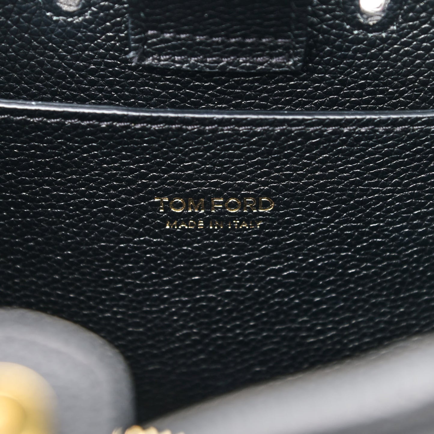 Grained Calfskin Small Padlock Top Handle Bag Black