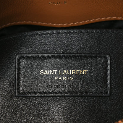 Saint Laurent Suede Matelasse Chevron Monogram Medium College Bag Cinnamon 6 of 8