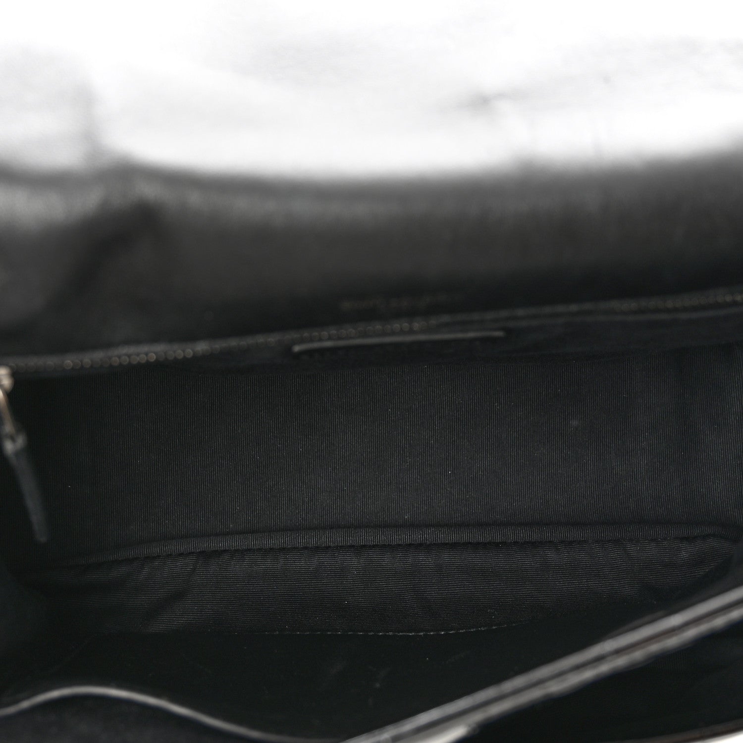 Saint Laurent Patent Crocodile Embossed Lambskin Monogram Medium Niki Chain Satchel Black 5 of 12