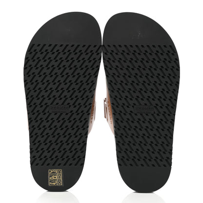 Hermes Calfskin Womens Chypre Sandals 36.5 Naturel 5 of 9