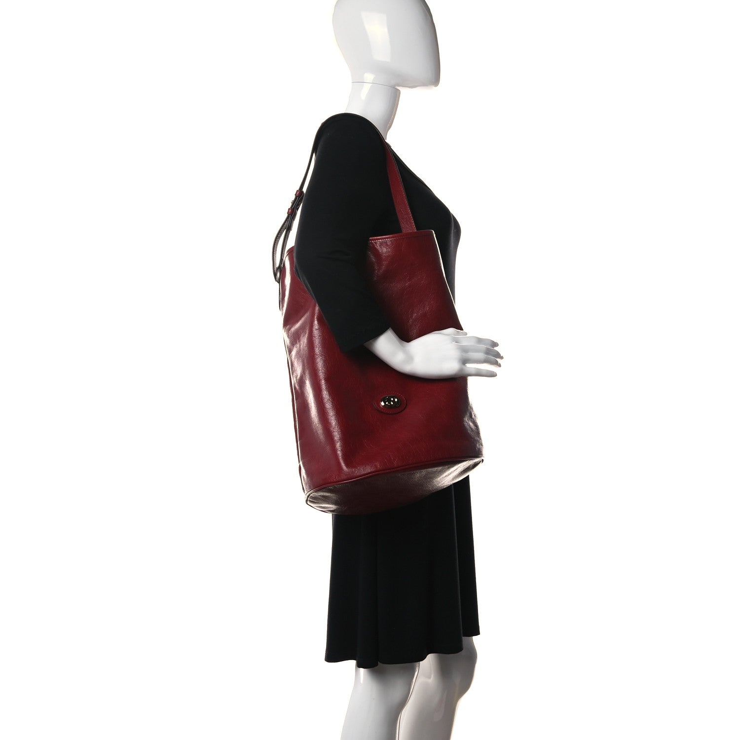 Gucci Fluffy Calfskin Morpheus Hobo Shoulder Bag Red 2 of 11