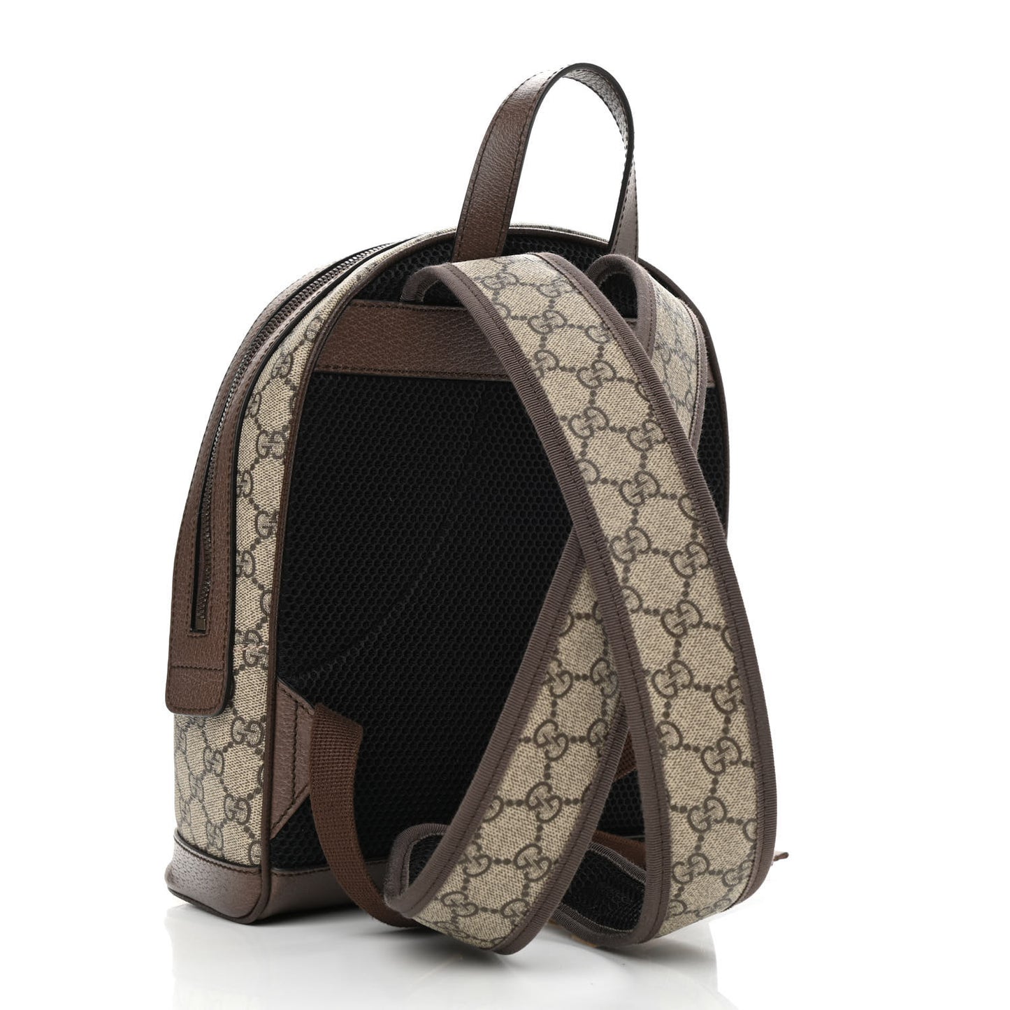 GG Supreme Monogram Calfskin Web Small Ophidia Day Backpack Beige Ebony New Acero