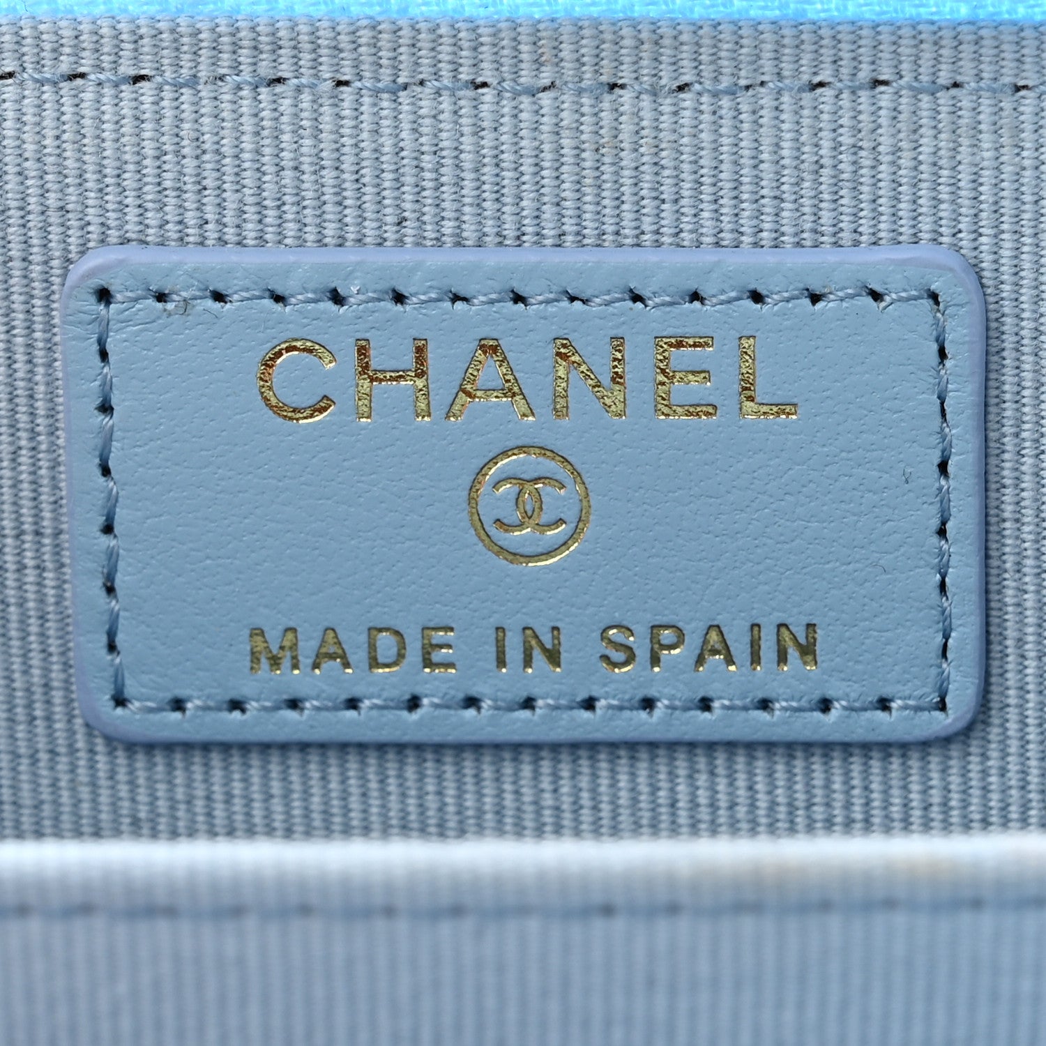 Chanel Lambskin Quilted Chanel 19 Vertical Zip Card Holder Wallet Light Blue 6 of 8